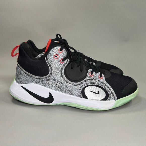 Nike Fly By Mid 2 Shoes Men's Size 12 Black Wolf Grey Basketball Sneakers - Picture 1 of 11